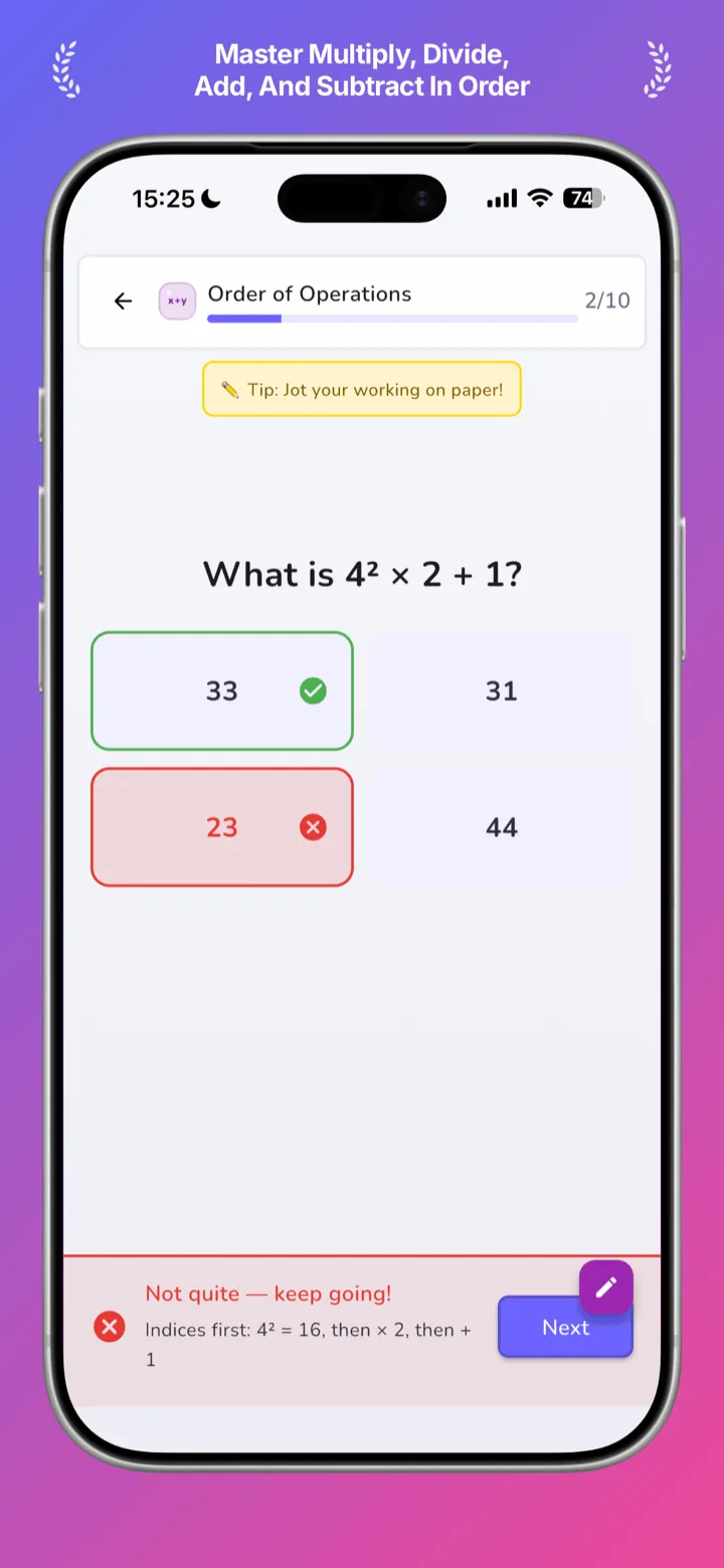 Arithmetix times tables practice mode