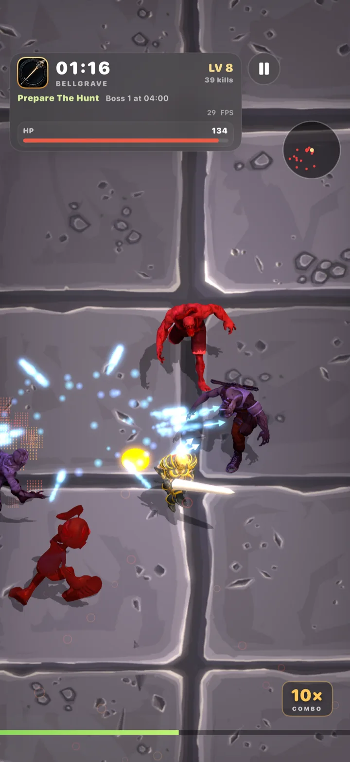 Bellgrave evolved weapon clearing the screen