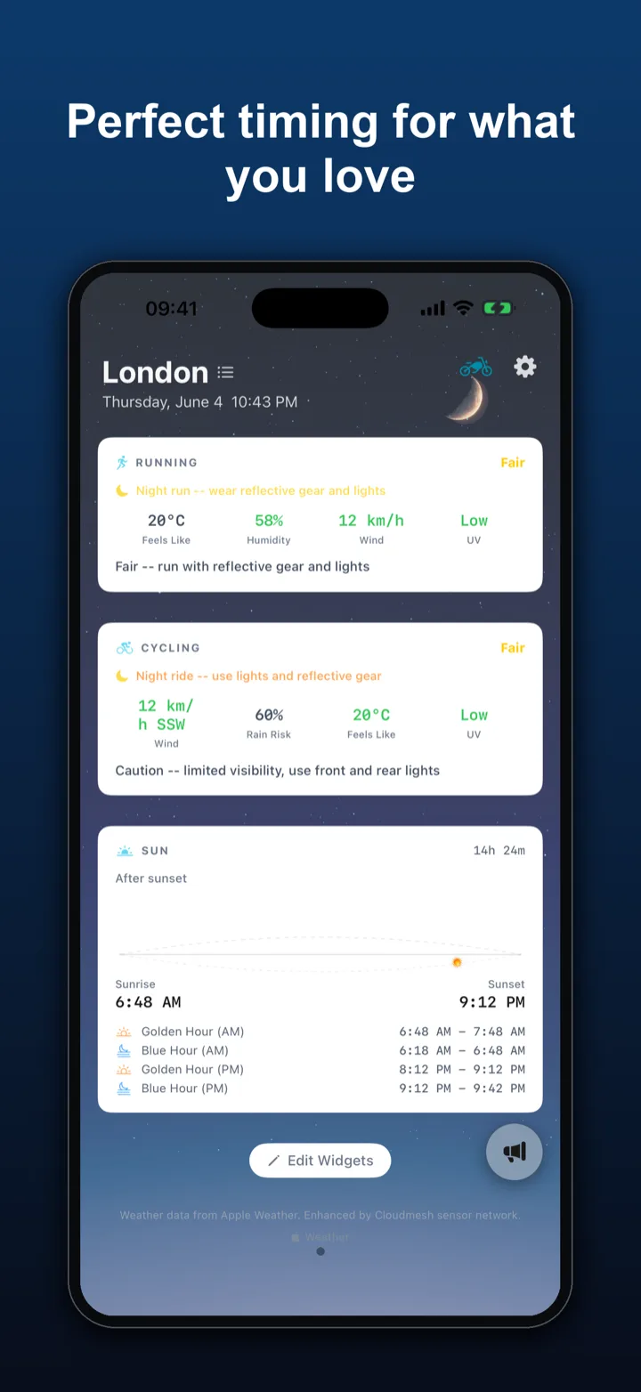 Cloudmesh rain alert notification settings