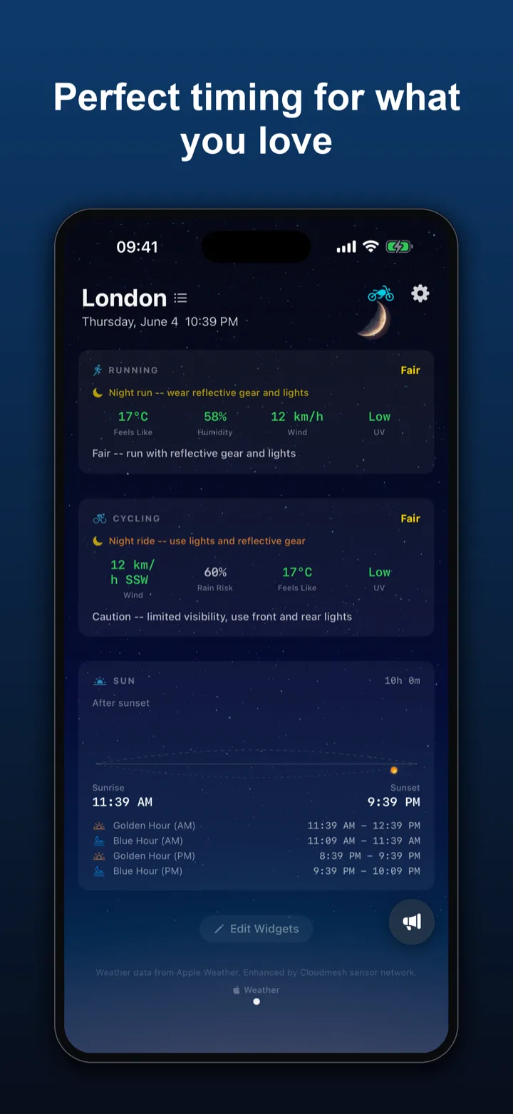 Cloudmesh weather screen