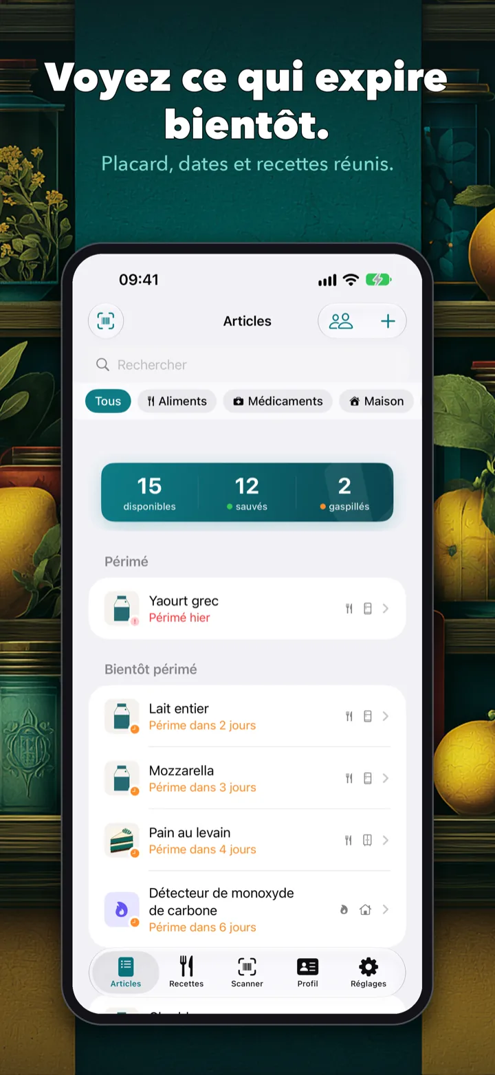 Custoda — suivi du garde-manger et des dates de péremption avec alertes allergènes