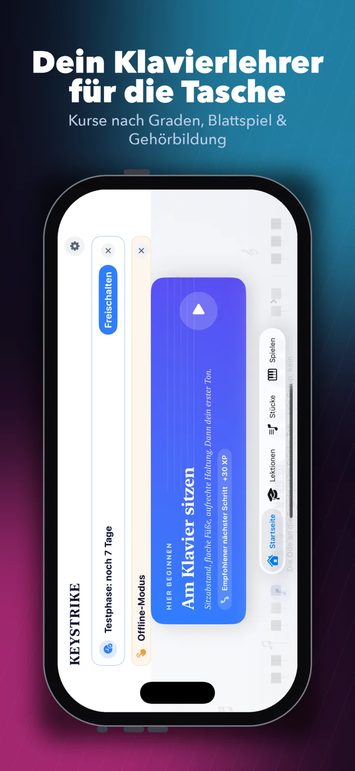 Keystrike — guided piano practice