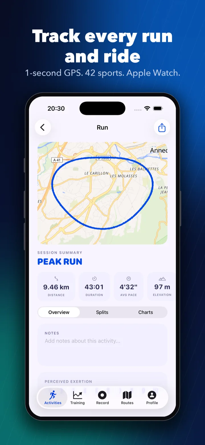 PaceGrid — fitness tracker