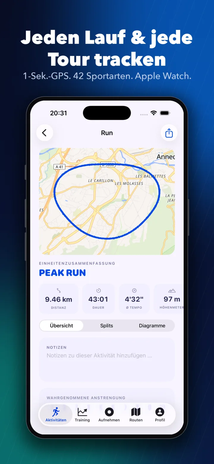 PaceGrid — fitness tracker